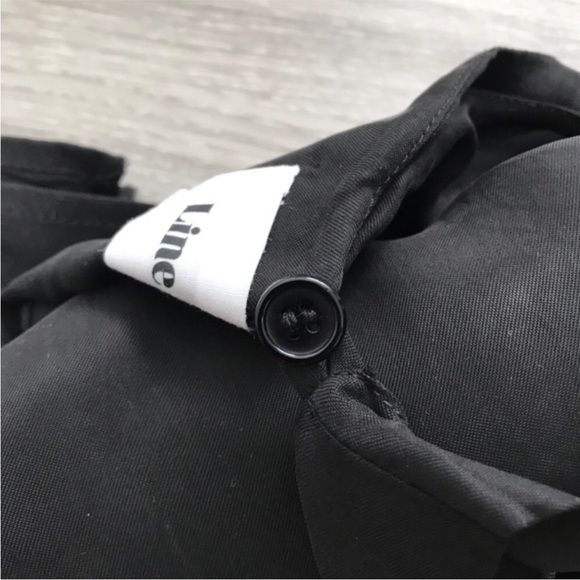 LINE DOT WOMENS BLOUSE WITCHY SATIN BLACK GOTH PULLOVER XS - Picture 4 of 9